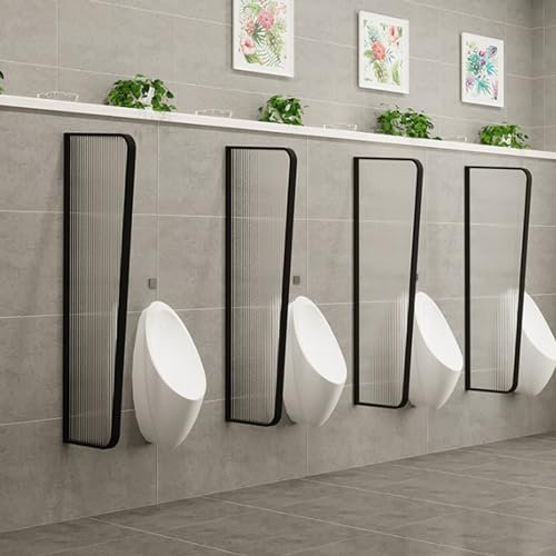Urinal-Trennwände aus Edelstahl E-Men Urinal-Sichtschutz Toilettentrennwand mit gehärtetem Glas Wandmontierte Toilettentrennwand Geeignet für Hotels, Restaurants, Bars (Farbe