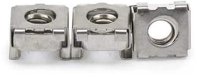 jiuxinyun 10 Stück M4/M6/M8 Schrankmuttern Käfig Eisen Clip Käfigmutter Quadratische Rackmontage 304 Edelstahl(M8 10Pcs)