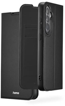Hama Handyhülle für Samsung Galaxy A56 5G (Handytasche, Etui mit Kartenfach, Standfunktion, zum Aufstellen, extra Schutz von Display und Kamera, Magnet, Klapphülle, weich) schwarz
