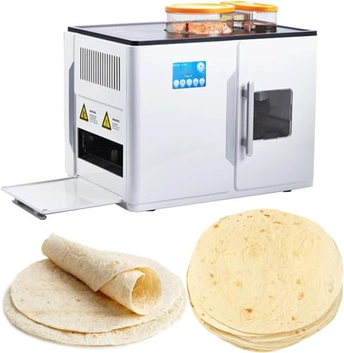 Machine à roti Automatique, Machine électrique de Fabrication de Pains Plats, de Tortillas, de crêpes, de Pita, épaisseur réglable, pour chapati, galettes de maïs, Tortilla à la Farine