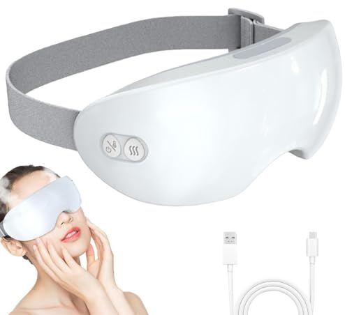 Eyerelis Steam Therapy Mask, Wärmbrille kabellos Augenmaske wärmend, elektrisch Wärmende Beheizte Augenmaske mit Akku für dunkle Augenringe, Schwellungen, trockene Augen Linderung