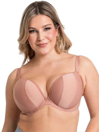Curvy Kate Superhero Multiway Padded Plunge BH med V-hals, matt, mjölk, 4D dam, mjölk, 80D