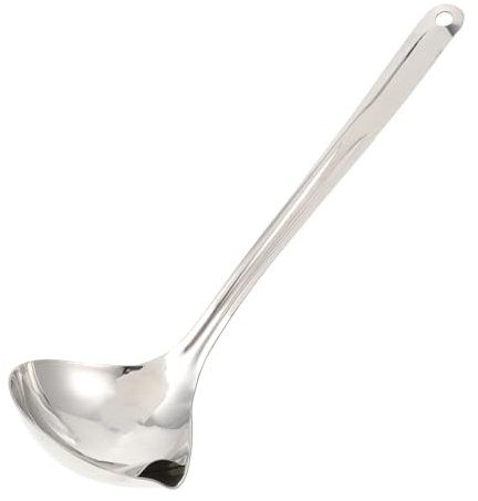 Holibanna Mestolo in Acciaio 304 Per Cucina Cucchiaio Per Olio e Zuppa Con Separatore Di Grasso Per Appenderlo Pratico e Facile Da Pulire