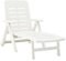 Myheimly Klappliege Witterungsbeständig Klappbar Sonnenliege Gartenliege Relaxliege Liege Strandliege Saunaliege Gartenmöbel Kunststoff,Weiß