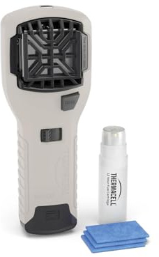 THERMACELL Bouclier Anti Moustiques et Moustiques Tigres - 20m² - 12h | Portable Nomade - Inodore - 3 Recharges Incluses - Blanc - THNOMADBLANC