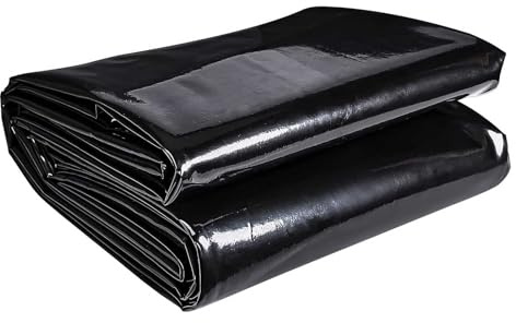 Revestimientos para estanques de peces pequeños (1x6m 2x3m 3x4m 5x5m 6x7m), lona de goma para estanques, fácil de cortar, base para estanques prefabricados al aire libre, cascadas, arroyos y fuentes.(