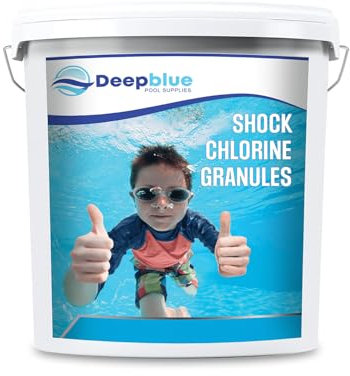 Deep Blue Shock Chlorine Granules, Fast-Dissolving Treatment for Hot Tubs and Swimming Pools (5Kg)