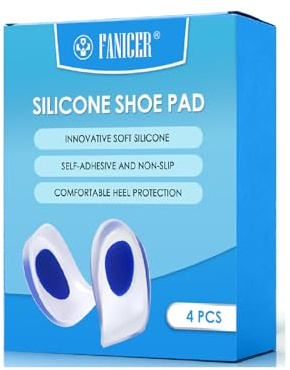 2 Paires Talonnette Silicone Semelle Talon, Orthopédique Coussinet Silicone, Soulage Douleurs Pieds, Unisexe