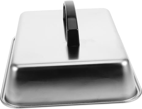 BESPORTBLE Couvercle Rectangulaire Acier Inoxydable pour Badigeonner Fromage Protection Anti-éclaboussures pour Plancha Barbecue Et Grill Ustensile Cuisine Extérieur Polyvalent