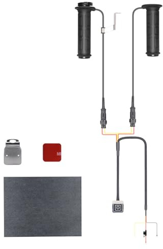 1 par de empuñaduras calefactadas para manubrio de motocicleta de 22 mm (7/8 pulgadas), calentador de manubrio de mano caliente eléctrico para motocicleta