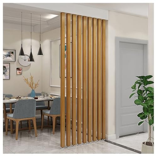Genérico Separador de Ambientes de Techo A Piso, Biombo Lamas Madera, Divisor Habitación Privacidad, Biombo Separador for Dormitorio Sala Estar Oficina(1 pcs,105cm/41.3in/3.44ft)