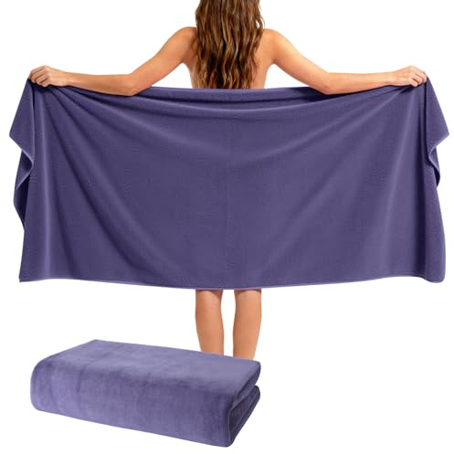 SUPRBIRD Badetuch,100 x 200 cm XXL-Größe Extra großes Reisen Badehandtuch,Mikrofaser Badetuch,Saunatuch,Saugstark & Weich, geeignet für Outdoor Sportarten,Reisen,Strand