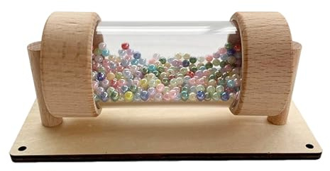 Regenbogen-Regenstreuer – -Babyspielzeug, Musikalischer Regenmacher Für Die Sensorische Entwicklung | Pädagogisches Klangwerkzeug, Perlenrassel Für Kleinkinder, DIY-Zubehör Für BES