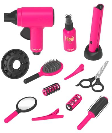 Juguetes Salón Peluquería para Niña 14 Piezas Disfraces Realistas