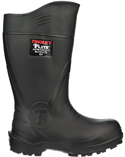 Tingley Flite 27251 Composite Safety Toe Knee Boot With Cleated Outsole, Men's 10 / Women's 12, Black
