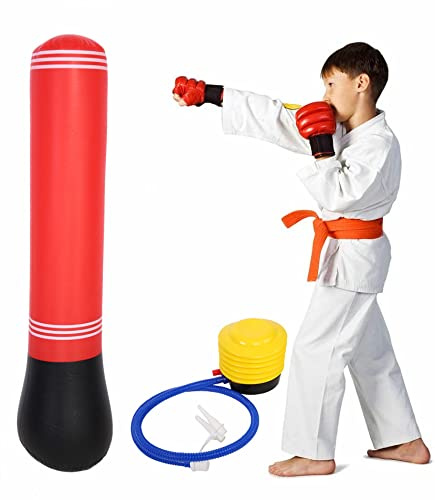 GOTOTOP Aufblasbarer Boxsack 150cm, Stehend | Trainingsturm für Karate Taekwondo, Fitness, Dekompression