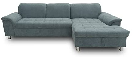 DOMO. collection Ecksofa Franzi, Couch in L-Form, Sofa, Eckcouch, Polsterecke 279 x 162 x 81 cm (BxTxH), grau