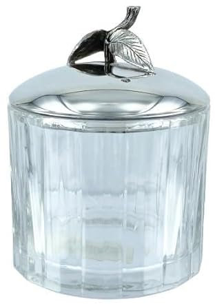 DASSI argento - zuccheriera in cristallo con coperchio in argento 925 decorato