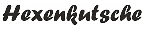 iSecur Auto-Aufkleber Schriftzug-Hexenkutsche 48 x 7 cm Sticker - kfz700 | Selbstklebender Schriftzug-Aufkleber „Hexenkutsche“, UV-beständig, wetterfest und langlebig für Fahrzeuge
