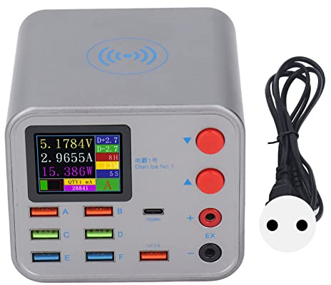 110‑220V USB Ladestation 100W Multi USB Ladestation 8 Ports C QC3.0 Fast Wall Charger mit LED Bildschirm Wireless Schnell Charger für Telefon Laptop