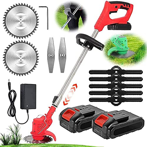 Tagliabordi A Batteria 3 In 1 Decespugliatore A Batteria Elettrico Tagliaerba Taglia Erba Giardino A Tagliabordi Elettrico Decespugliatore Multifunzione Testata Regolabile E Maniglia Telescopica ( Col