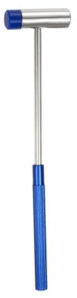 sourcing map Double Face Small Plastic Metal Hammer 7 Round Dual Head Multifunctional Mallet with Soft/Hard Tips for Jewelry Watch Handcraft, Blue
