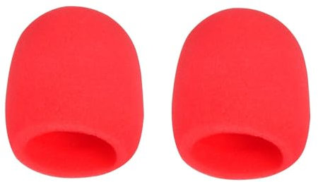 cyclingcolors 2X popschutz kompatibel mit Blue yeti mikrofon mikro Filter Schaumstoff Windschutz, rot