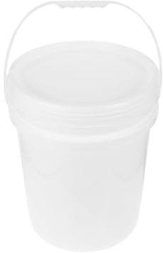 Cubo de plástico con asa y Tapa, Cubo de Pintura de 25 L, Cubos de Almacenamiento de Alimentos, contenedor de Agua portátil, fácil de Limpiar