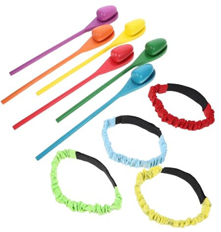 TOYANDONA Egg Spoon Race Game Wooden Balance Toy Sensory Fidget for Boys and Girls Party Supplies Outdoor Race Game