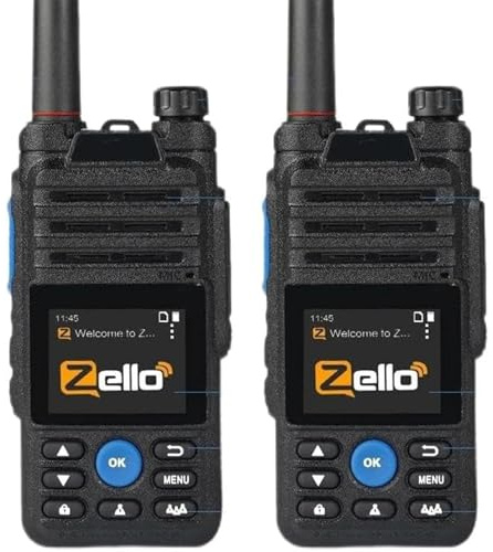 LUOTWO B5 2 Pack Long Range Walkie Talkie with Zello 4G Nationwide Handheld Rapid Radios Unlimited Range Bluetooth Rechargeable Long Distance Network Walkie