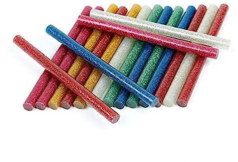 DIYEAH Mini-heißklebestifte Sortiment 10 Farben Glitzer für Kunsthandwerk und Heimwerkerarbeiten