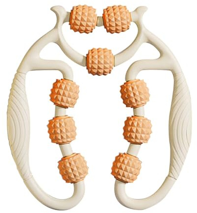 Beinmuskel Massagegerät Fußmassageroller,Massage Roller Bein Roller Fußmassagegerät Fußmassage Roller -Muskel Roller & Bälle, Fußmassageroller Fuß Igelball mit Griff Bein, Massagerolle (A)
