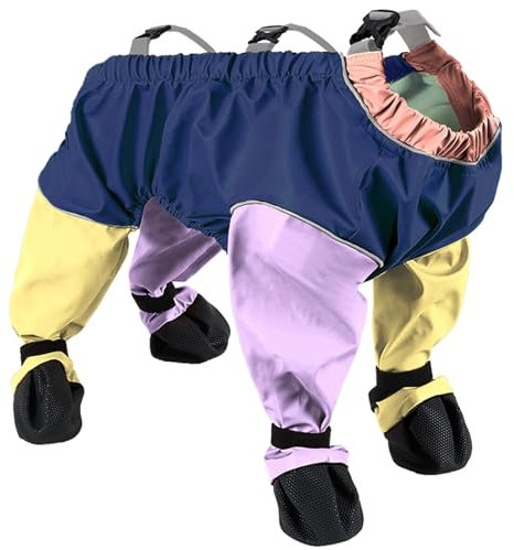 Fitooles Atmungsaktive Haustierhose mit Fußabdeckungen, rutschfeste und schmutzabweisende Hundehose mit Fußabdeckungen, für drinnen und draußen