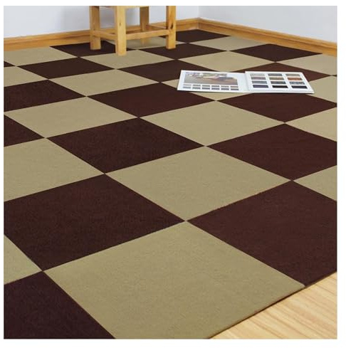 VDLLQYN, Losetas de Alfombra, Alfombra Antideslizante for pelar y Pegar, baldosa for Piso, Papel Tapiz con Efecto de hormigón DIY de 12x12 Pulgadas, Estera insonorizada,Moqueta autoadhesiva(F,20PCS)