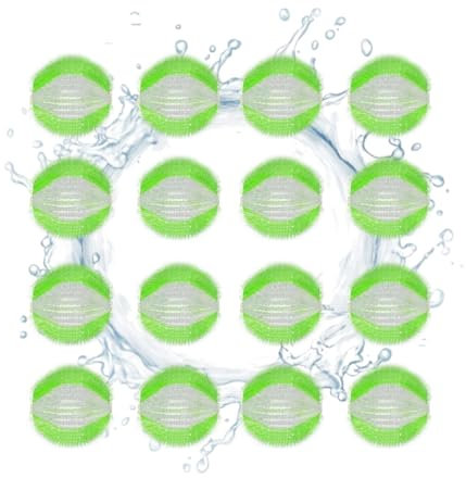 Mokaskaidj 16 Piezas Quita Pelos Mascota, Atrapa Pelos Lavadora, Reutilizable Bolas Quita Pelos Mascota, Quita Pelos Mascota Ropa para Eliminar el Pelo de Las Mascotas en la Lavadora (Verde)