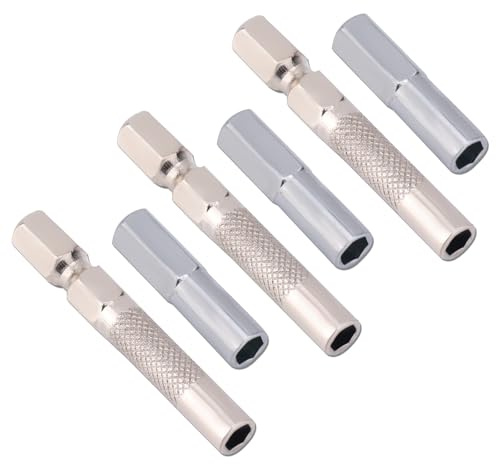 6pcs 1/4 to 4mm Bit Adapter, 6.35mm to 4mm Hex Screw Driver Bit Adapter Magnetic & Drill Extension Bit Holder for Micro Bits, Screwdriver Converter Set for Automotive & DIY Repair Tool Kit