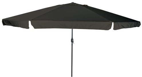 vidaXL Parasol de Jardin Noir 394 x 394 x 248 cm Polyester et Acier