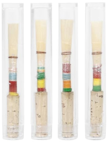 4pcs Weiche Oboe Pfeift Mit Kunststofflagerbox Weiches Mundstück Natürliche Pfeife Musikinstrument Ersatzteil Enduring