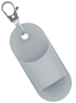 Modische Gummi-Lipgloss-Halter mit Schlüsselringen für unterwegs, Ausbesserungen, tragbare Reise-Make-up-Aufbewahrungslösung, Gummi-Lipgloss-Clip