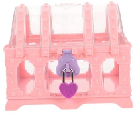 CLISPEED Schatztruhe Spielzeugkiste Für Mädchen Mittlere Vintage Aufbewahrungsbox Aus Kunststoff Mit Schloss Piratenspielzeug Kinder Partydeko Und Schmuckkästchen