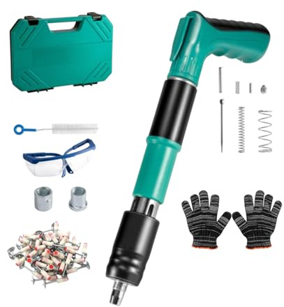 Betonnagler-Set – tragbares Elektro-Heftgerät, effizientes Wandbefestigungssystem, komplettes Baunagler-Set, leichtes Design mit starker Leistung | Ideal für Renovierungsarbeiten