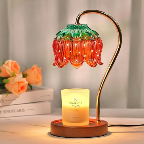 AVEKI Cute Candle Warmer Lamp, Dimmable Strawberry Lamp with Timer & 2 Bulbs, Electric Wax Melter, Birthday Valentine's Day Gift for Women Mother, Housewarming Gifts New Home (Strawberry)