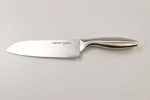 Tupperware Santoku-Messer Profi-Messer Edelstahl, KÜCHENMESSER, 17 cm Klinge, Silber, Einstückig, Küchenmesser