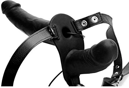 Strap U Power Pegger Double Strap-On Vibrator - 531 gr