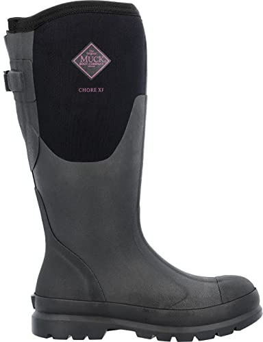 Muck Boots Women's Chore Ladies XF Pull On Waterproof Wellington Boot, Black, 5