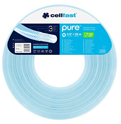 CELLFAST 3 Lager POE Dricksvattenrör Godkänt För Kontakt Med Livsmedel Certifierat 12 5 x 2 4 Millimeter 20 Meter Pure