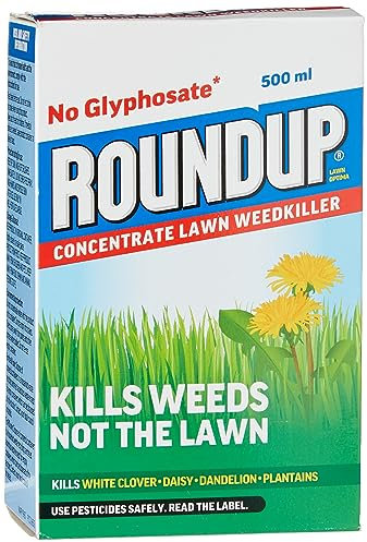 Roundup 119944 Powerful Lawn Weed Killer - Glyphosate-Free - CONCENTRATE - 500 ml, Blue