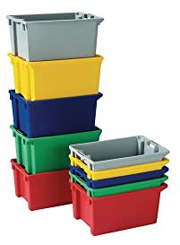 Bac gerbable-emboîtable PP gris L300xl200xH150 mm