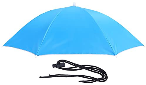 Chapeau de parapluie de pêche portatif, chapeau de parapluie pêche chapeaux d'extérieur parapluie mains libres chapeau de parasol de jardinage pour adultes(Bleu)