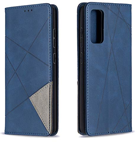 Posanter Fodral för Samsung Galaxy S20 FE, Plånboksfodral med Kortplats, Magnetisk Stängning，Vikbart Skal i Läder, Skydd Mobilskal Telefonskal, Fall Phone Wallet Cover Case. (Blå)